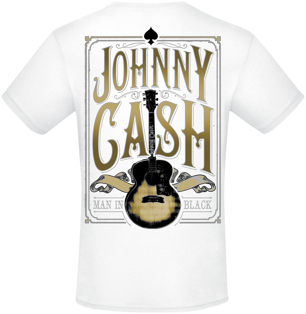 Johnny Cash T-Shirt - Shield Pocket - S bis XXL - für Männer - Größe XXL - weiß  - Lizenziertes Merchandise!