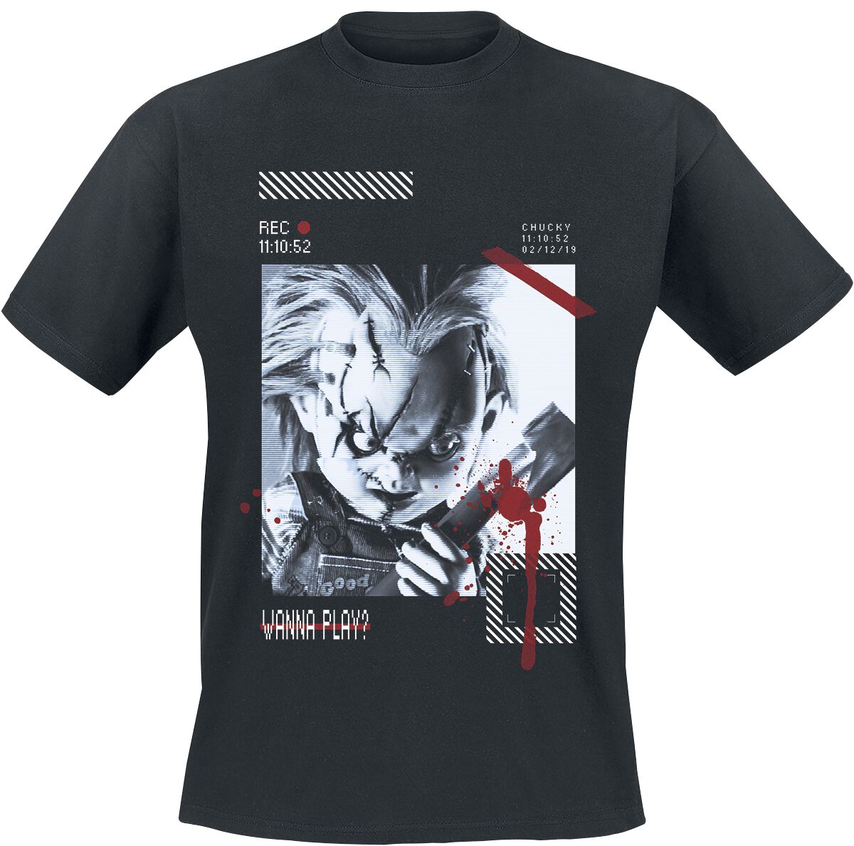Chucky Chucky - CCTV T-Shirt schwarz in XL