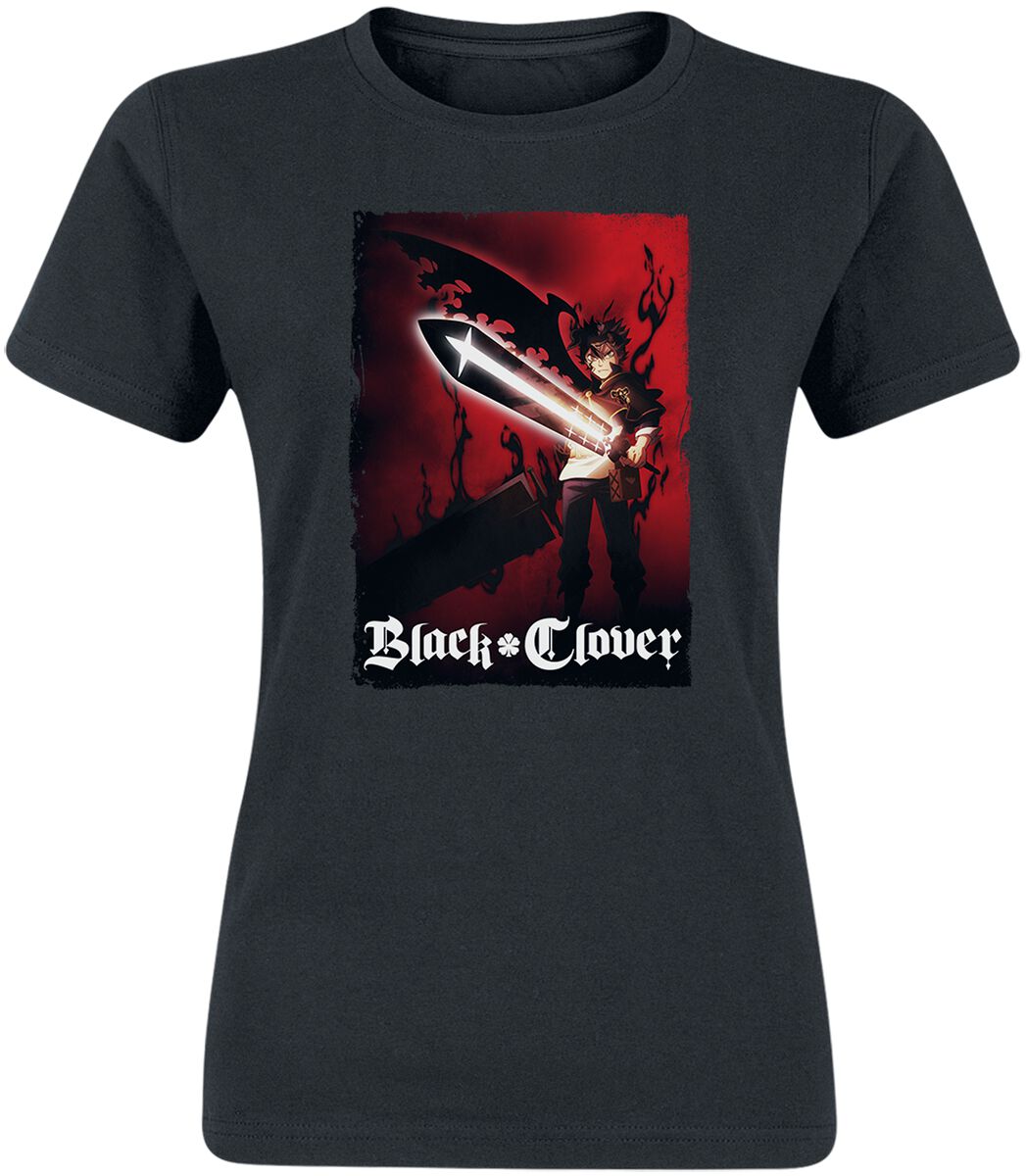 T-Shirt Manches courtes de Black Clover - Find Your Power - S à XXL - pour Femme - noir
