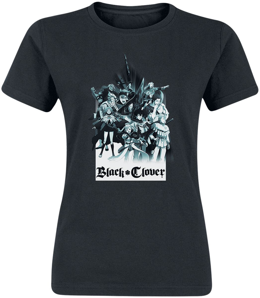 T-Shirt Manches courtes de Black Clover - White Light - S à XXL - pour Femme - noir