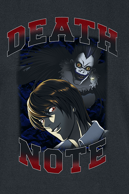 Death Note - Anime T-Shirt - S bis XXL - für Damen - Größe L - schwarz  - Lizenzierter Fanartikel