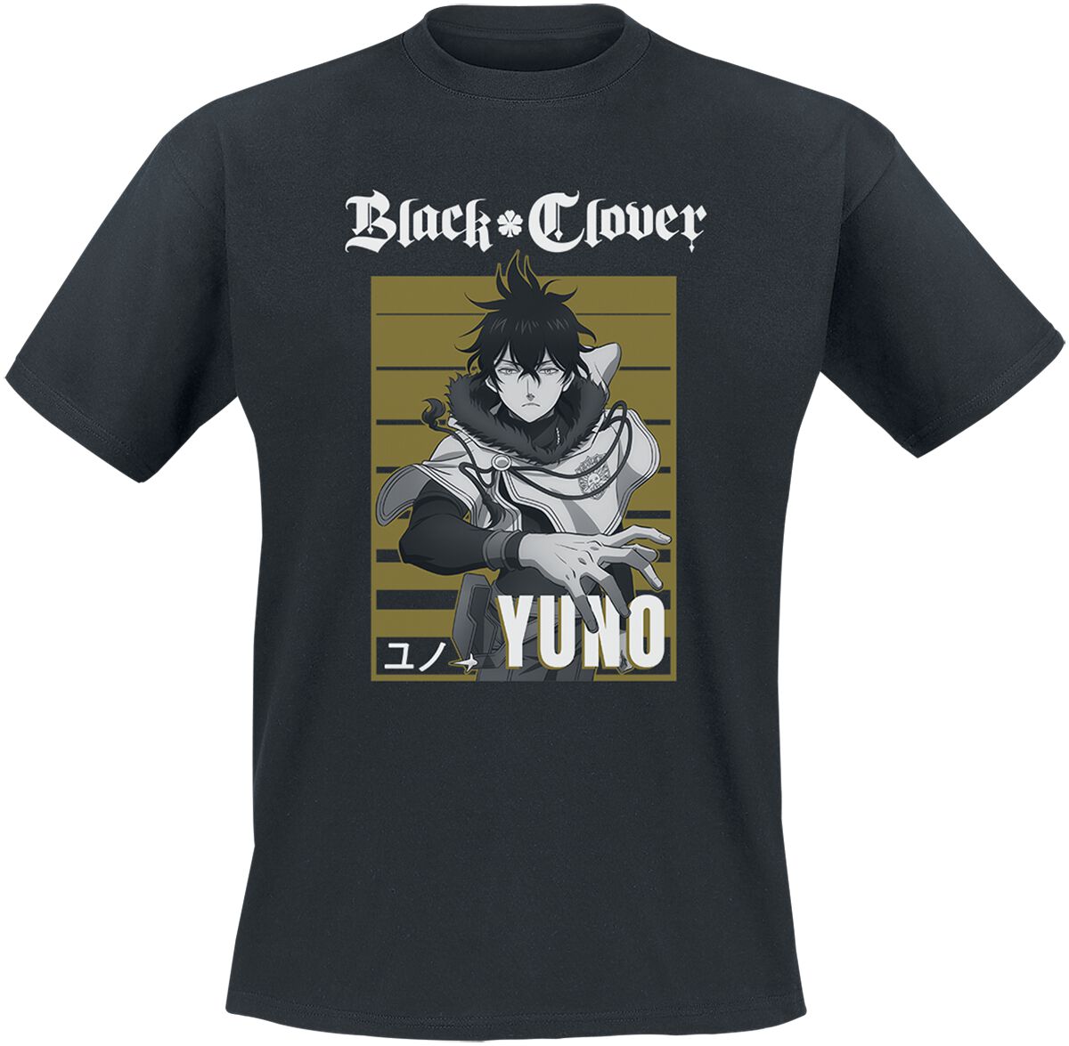 Black Clover - Anime T-Shirt - Yuno - S bis XL - für Männer - Größe M - schwarz  - Lizenzierter Fanartikel