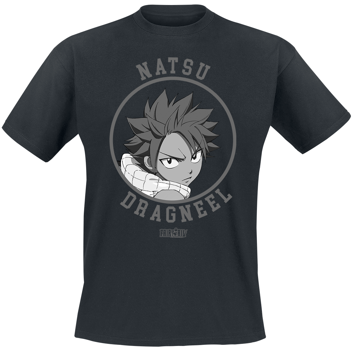 Fairy Tail - Natsu Dragneel - Grey Circle - T-Shirt - schwarz