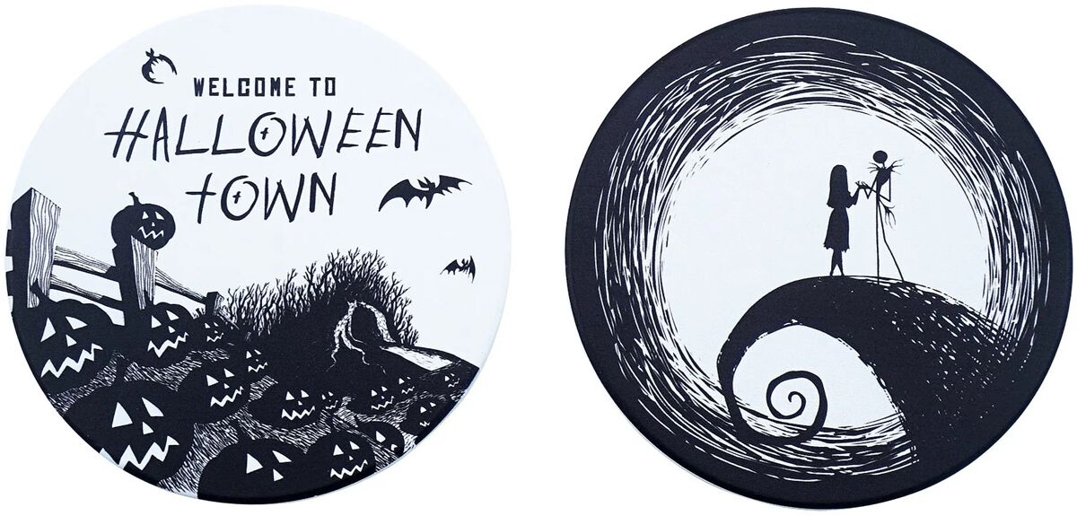The Nightmare Before Christmas – Disney Untersetzer – Deadly Night Shade – schwarz/weiß – Lizenzierter Fanartikel The Nightmare Before Christmas – Disney Untersetzer – Deadly Night Shade – schwarz/weiß – Lizenzierter Fanartikel