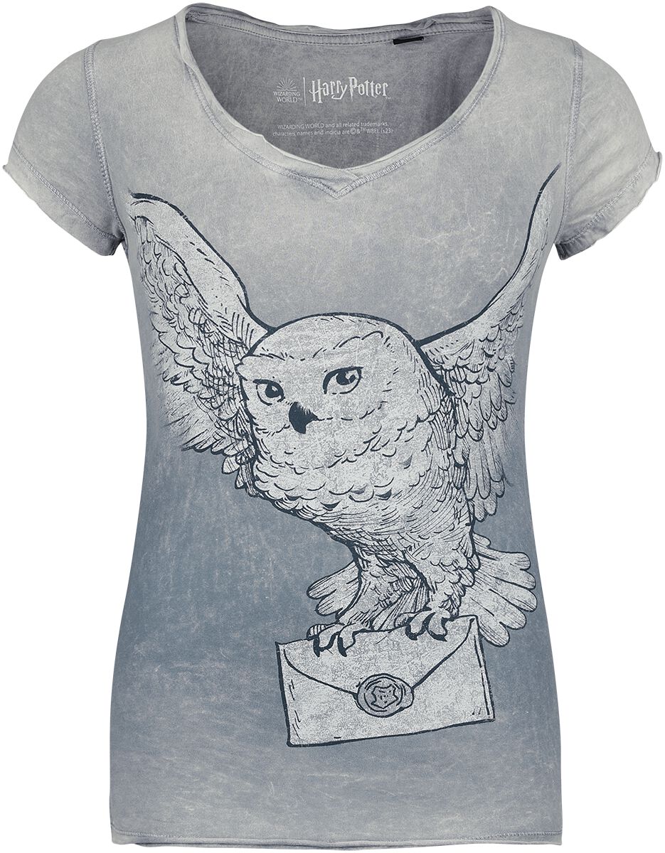 Levně Harry Potter Hedwig Dámské tričko šedá
