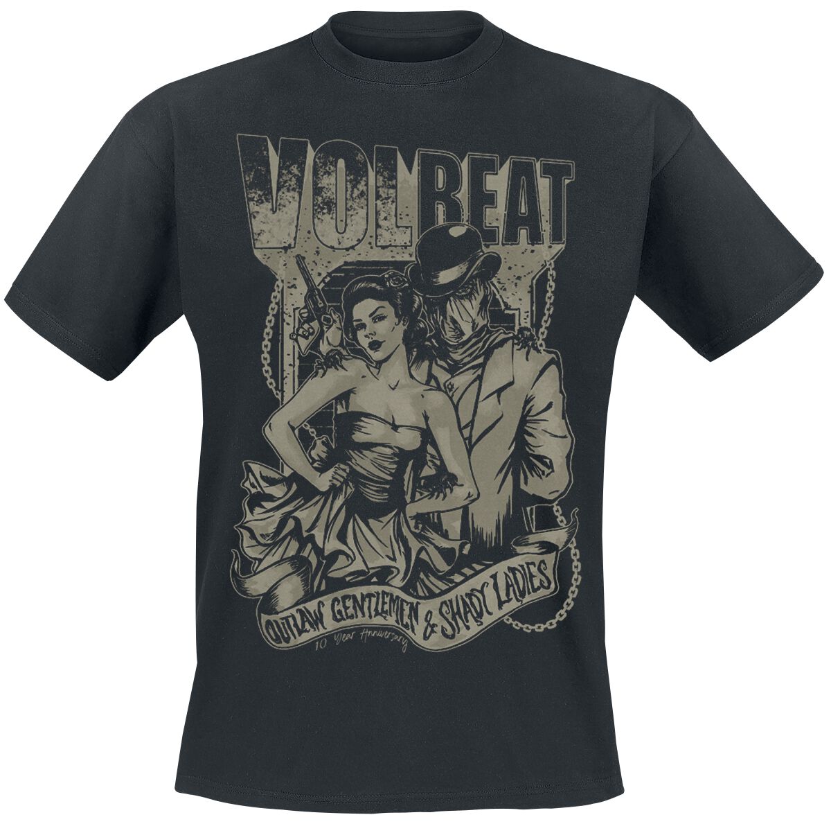 Levně Volbeat Outlaw Gentlemen & Shady Ladies - Anniversary Tričko černá