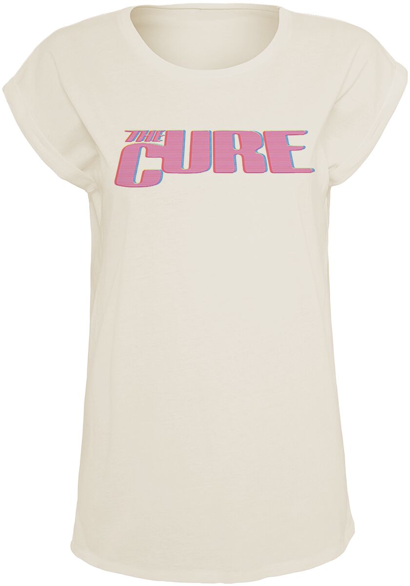 The Cure T-Shirt – Pink Logo – S bis XL – für Damen – Größe L – weiß – Lizenziertes Merchandise! The Cure T-Shirt – Pink Logo – S bis XL – für Damen – Größe L – weiß – Lizenziertes Merchandise!