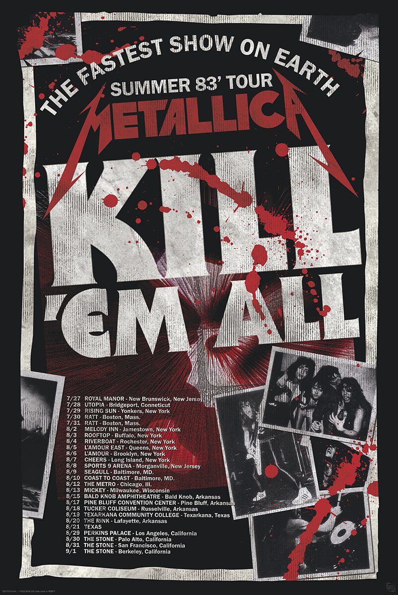 Metallica Kill´Em All 83 Tour Poster multicolor