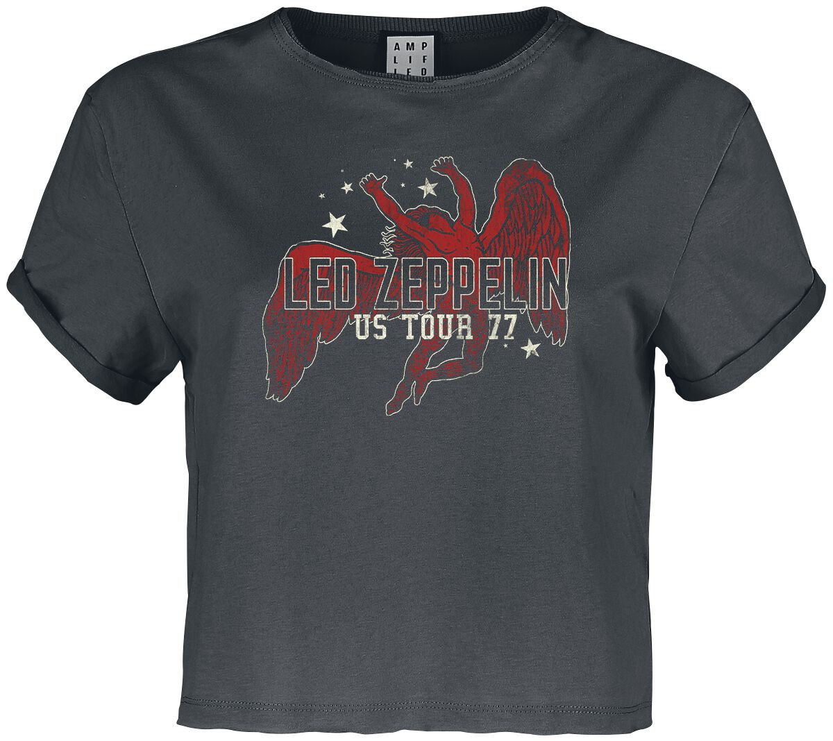 Led Zeppelin T-Shirt – Amplified Collection – Icarus – XS bis XXL – für Damen – Größe XXL – charcoal – Lizenziertes Merchandise! Led Zeppelin T-Shirt – Amplified Collection – Icarus – XS bis XXL – für Damen – Größe XXL – charcoal – Lizenziertes Merchandise!
