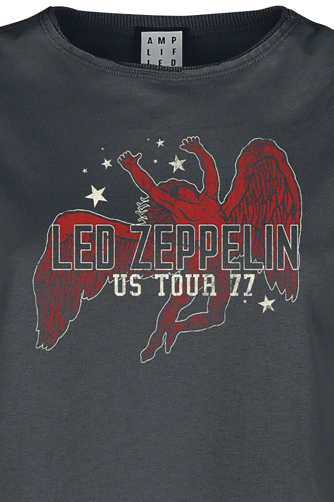 Led Zeppelin T-Shirt - Amplified Collection - Icarus - XS bis XXL - für Damen - Größe XXL - charcoal  - Lizenziertes Merchandise!