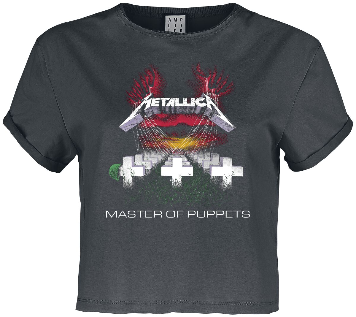 Levně Metallica Amplified Collection - Master Of Puppets Dámské tričko charcoal