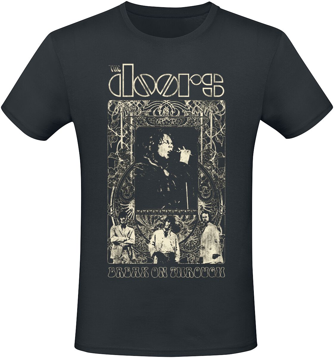 The Doors T-Shirt - Break On Through - M - für Männer - Größe M - schwarz  - Lizenziertes Merchandise!