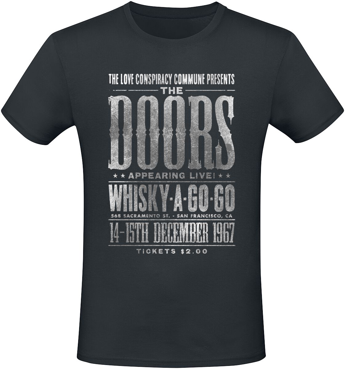 Image of T-Shirt di The Doors - Live 1967 - L - Uomo - nero