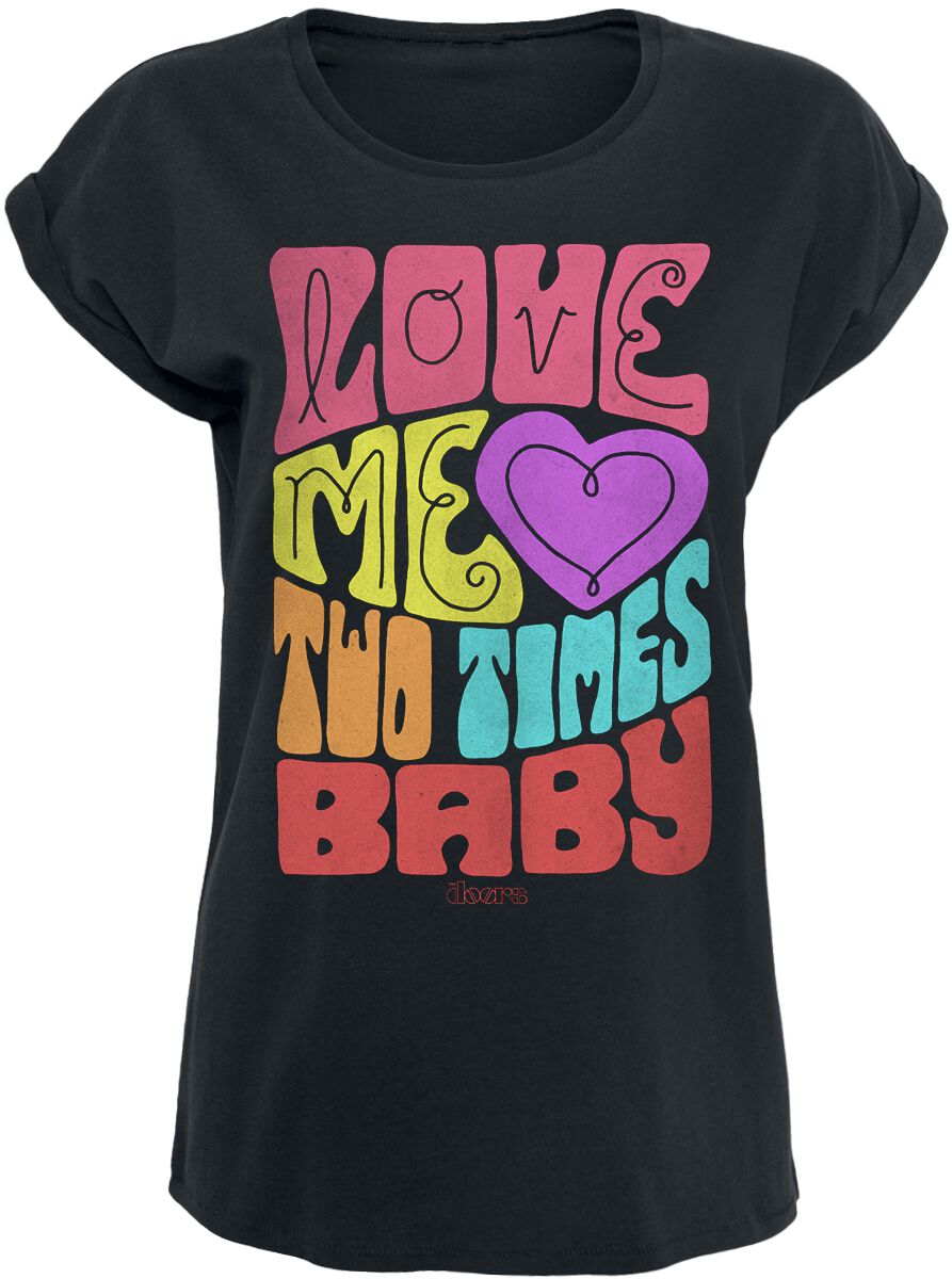 The Doors T-Shirt - Love Me - S bis M - für Damen - Größe M - schwarz  - Lizenziertes Merchandise!