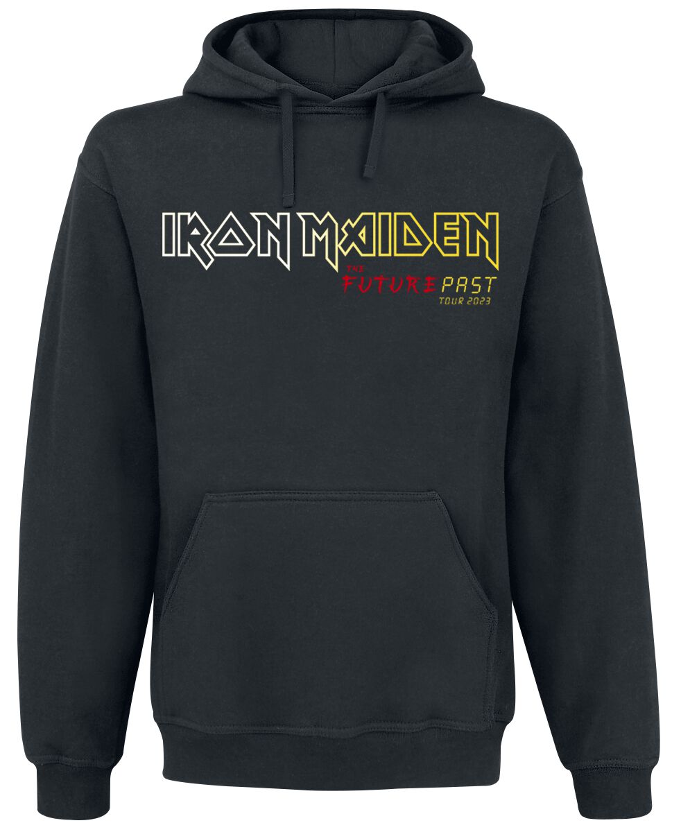 Iron Maiden Kapuzenpullover - The Future Past Tour Art 2023 - S bis XXL - für Männer - Größe XXL - schwarz  - Lizenziertes Merchandise!