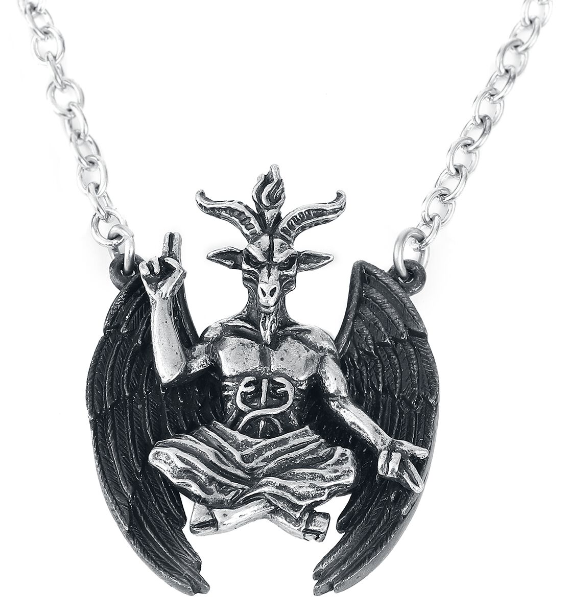 Alchemy Gothic Personal Baphomet Halskette schwarz silberfarben
