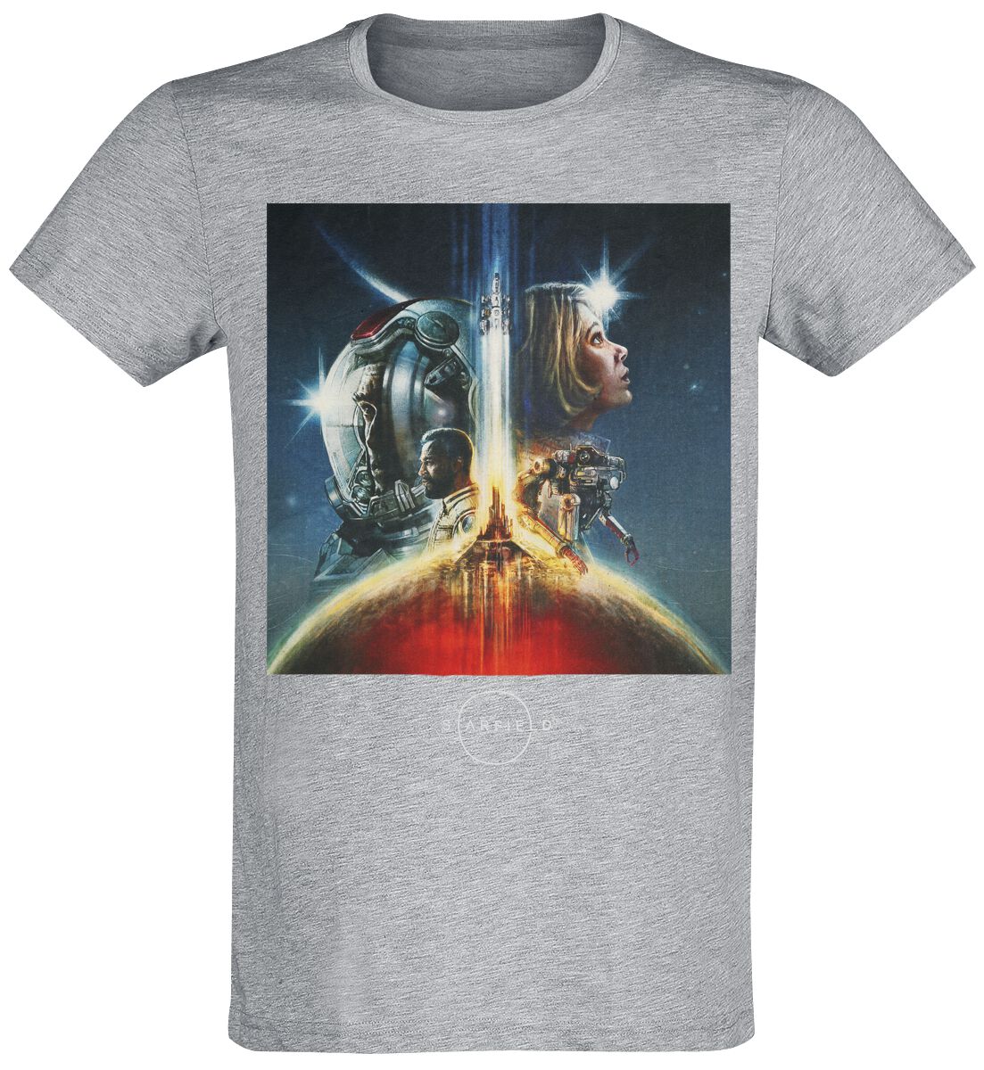 Starfield - Gaming T-Shirt - Box Art - S bis XXL - für Männer - Größe M - grau