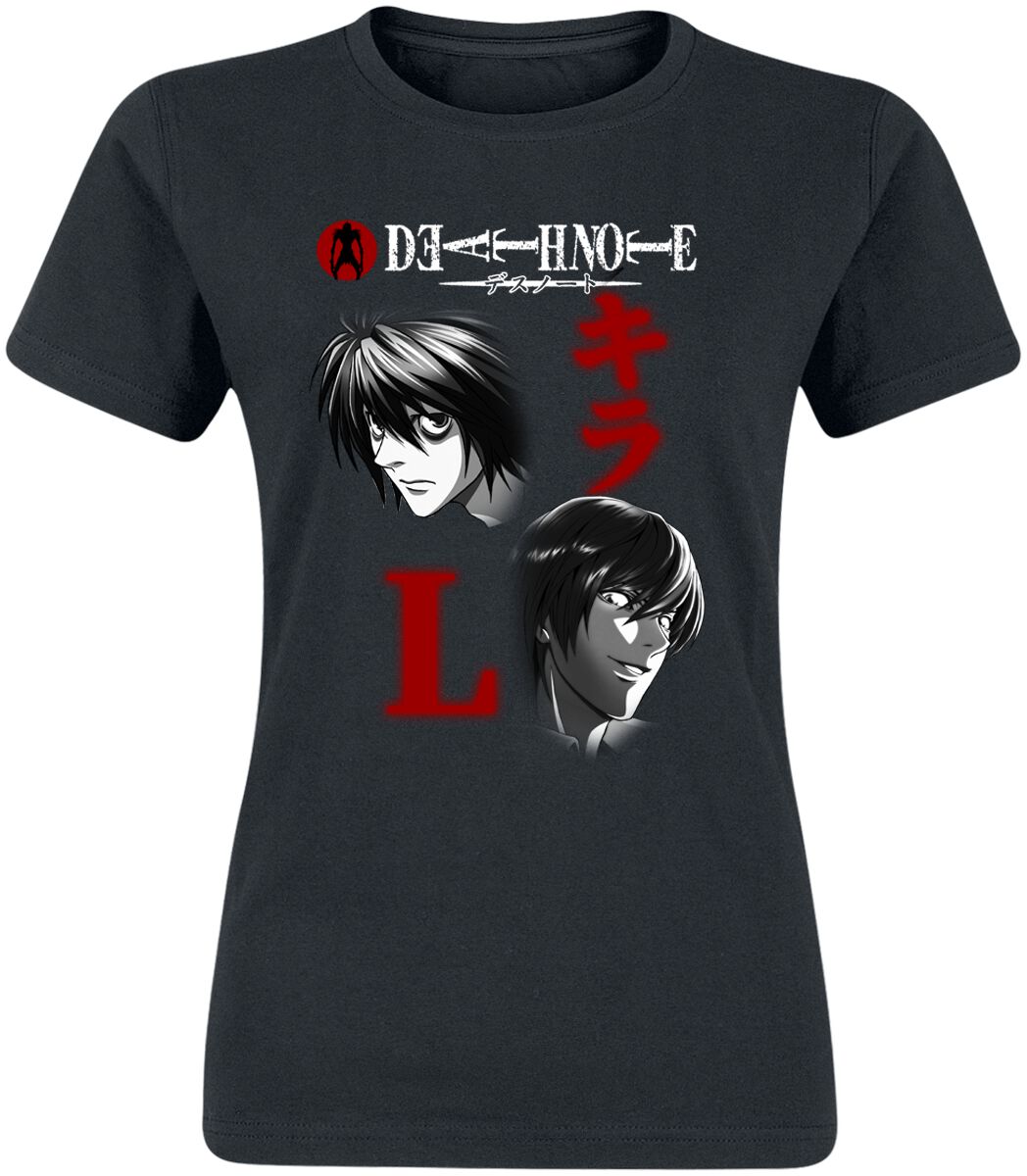 Death Note - Anime T-Shirt - Written Names - S bis XL - für Damen - Größe M - schwarz  - Lizenzierter Fanartikel