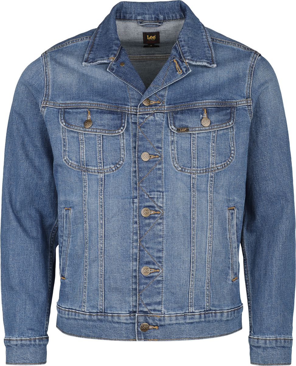 Image of Giubbetto di jeans di Lee Jeans - Rider Jacket Planet Waves - S a XXL - Uomo - blu