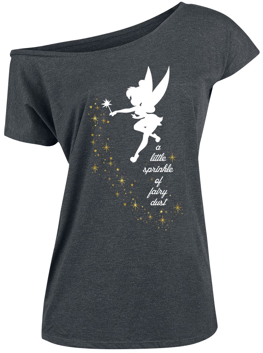 Peter Pan - Disney T-Shirt - Pixie Dust - S bis XXL - für Damen - Größe XXL - grau  - Lizenzierter Fanartikel