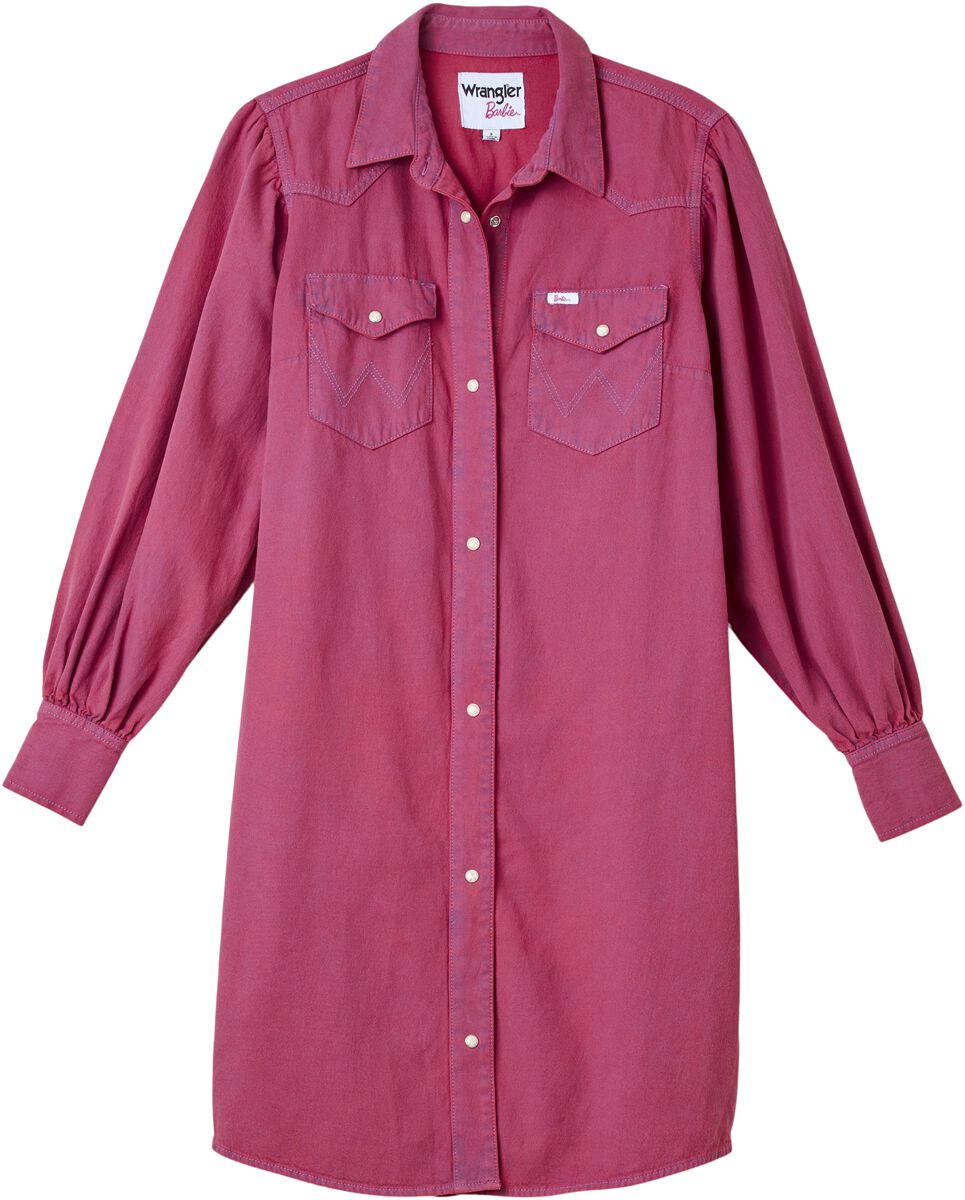 Wrangler Kurzes Kleid - Barbie Shirt Dress - XS bis M - für Damen - Größe M - pink