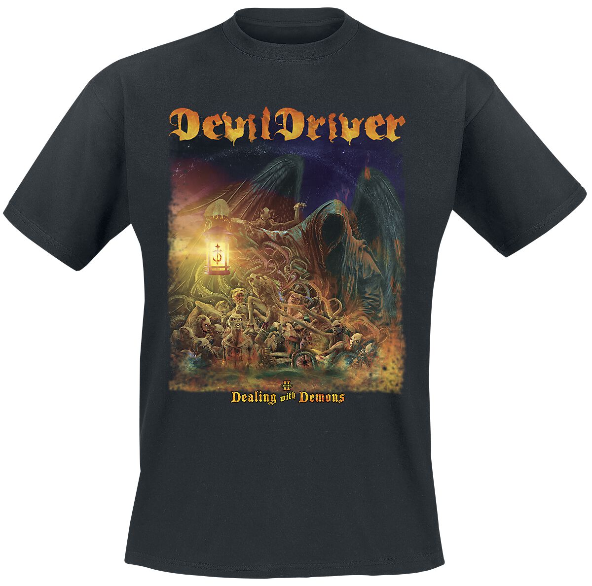 DevilDriver T-Shirt - Dealing With Demons II - S bis L - für Männer - Größe M - schwarz  - Lizenziertes Merchandise!