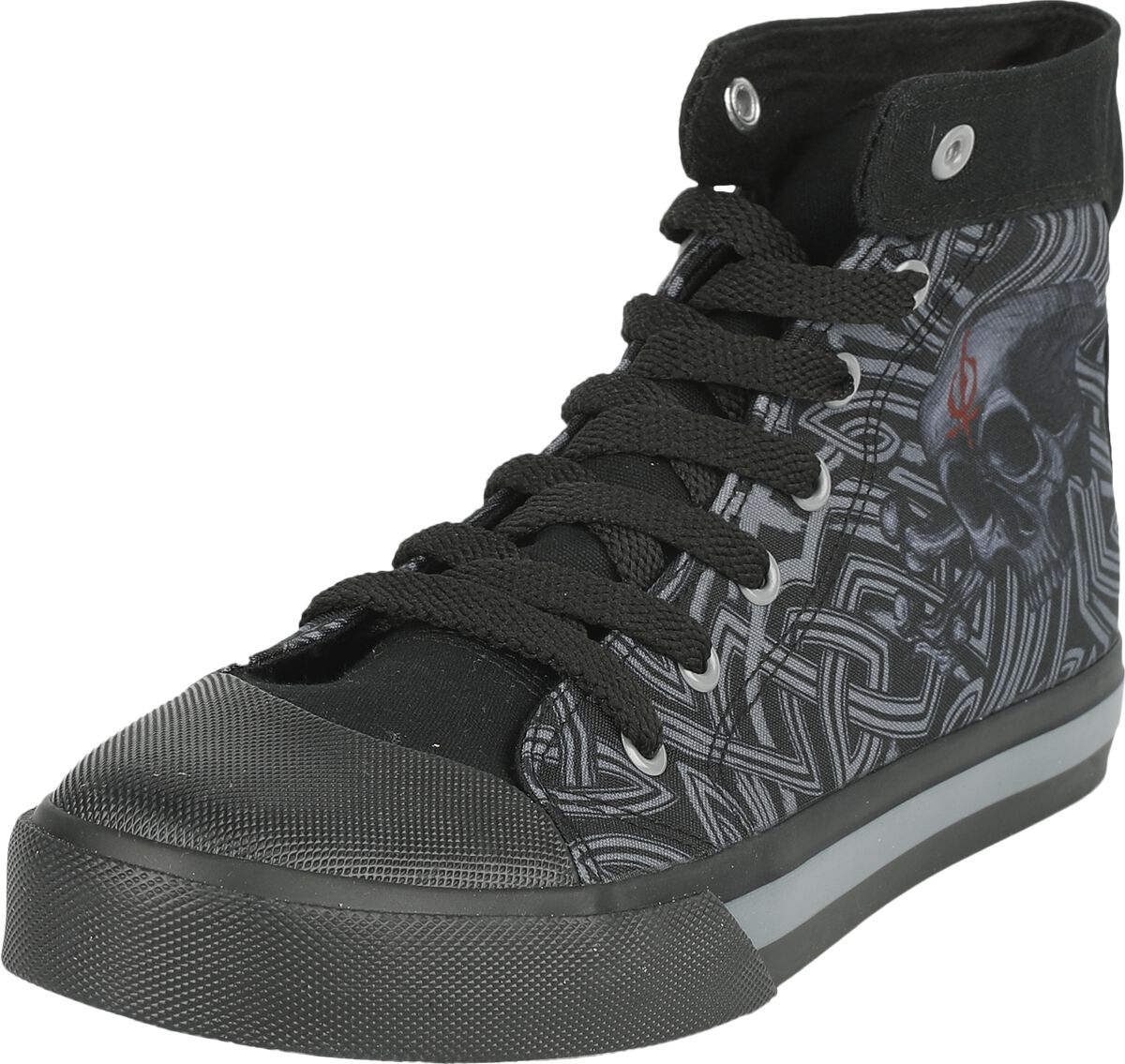 Image of Sneakers alte di Black Premium by EMP - Sneaker with Skull Print - EU37 a EU47 - Unisex - nero
