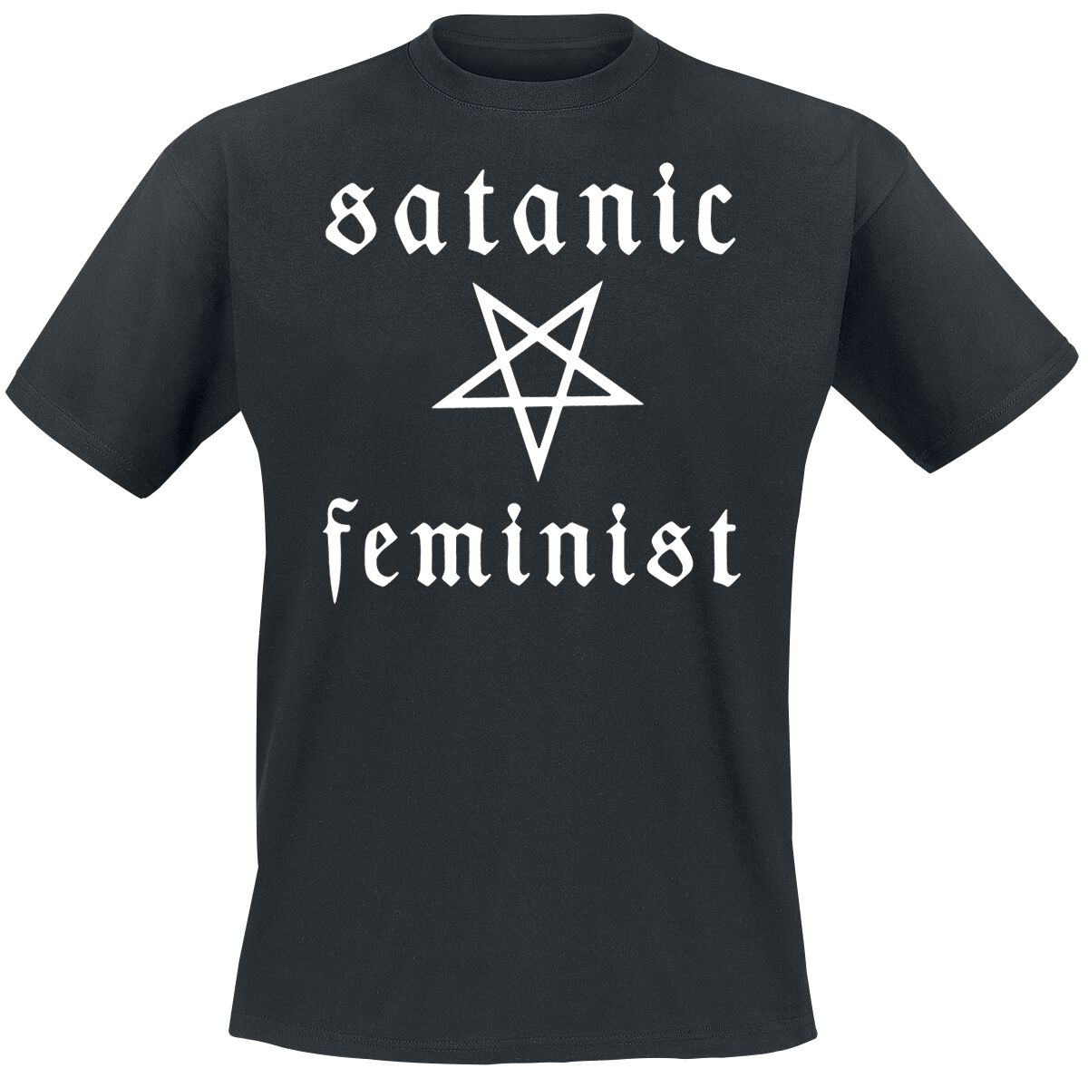 Levně Twin Temple Satanic Feminist Tričko černá