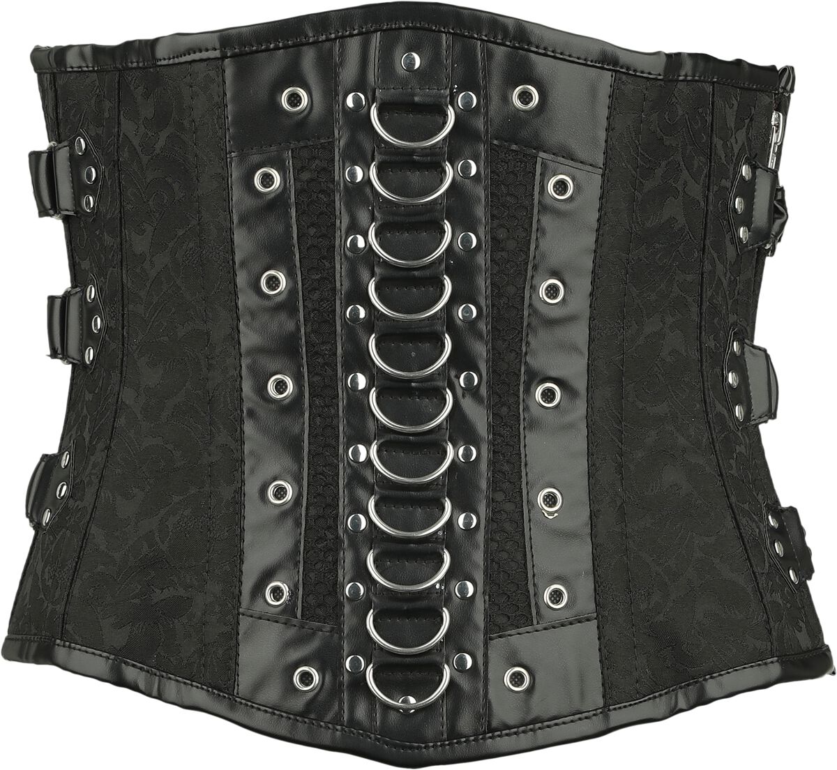 Image of Corsetto/Bustino Gothic di Gothicana by EMP - Brocade Corsage with zipper - S a XXL - Donna - nero