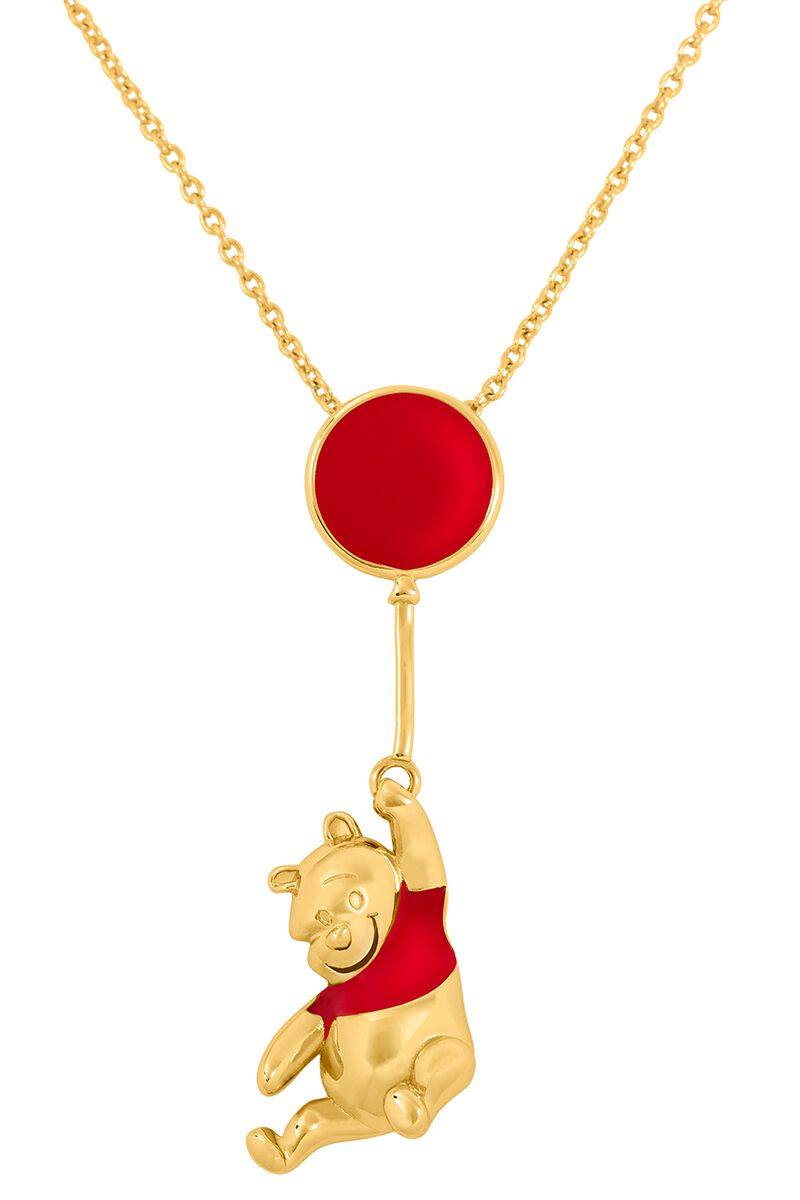 Levně Medvídek Pu Balloon Winnie Náhrdelník - řetízek zlatá