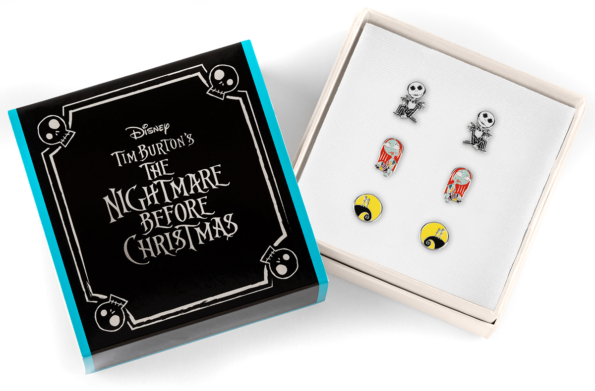 The Nightmare Before Christmas - Disney Ohrstecker-Set - Jack Und Sally - für Damen - silberfarben  - Lizenzierter Fanartikel