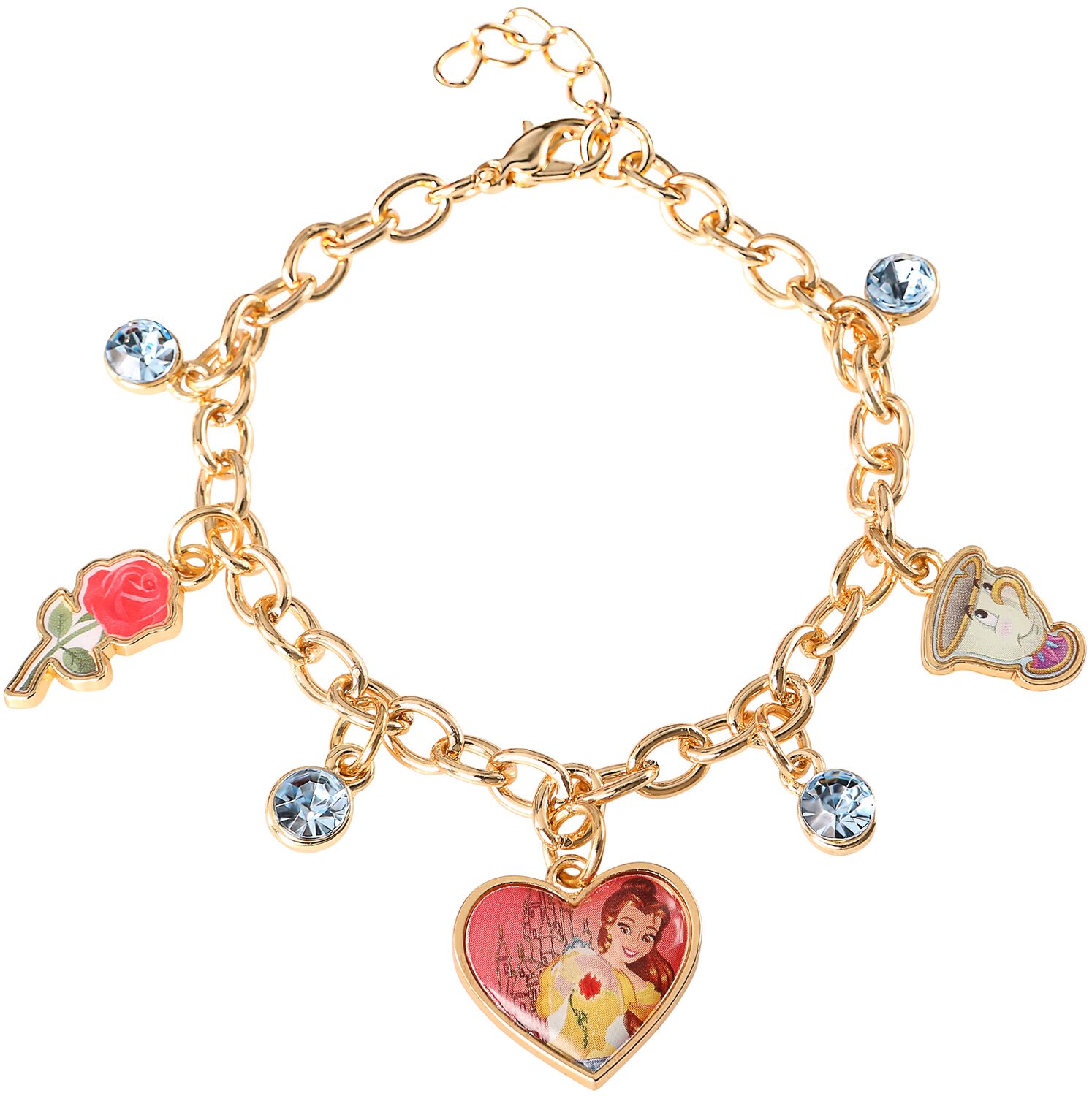 Die Schöne und das Biest - Beauty and the Beast - Disney Armkette - Belle - für Damen - goldfarben  - Lizenzierter Fanartikel