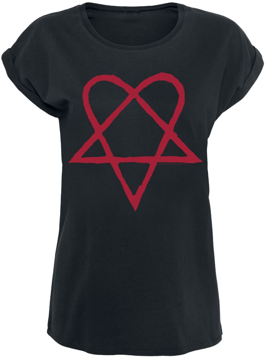 HIM T-Shirt - Dark Red Heartagram - S bis 5XL - für Damen - Größe 3XL - schwarz  - Lizenziertes Merchandise!