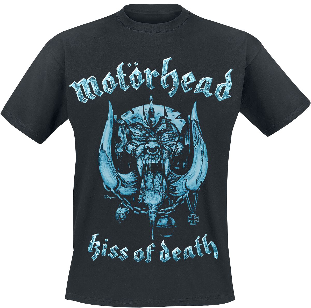 Motörhead T-Shirt - Kiss Of Death Warpig Cut Out - S bis XXL - für Männer - Größe M - schwarz  - Lizenziertes Merchandise!