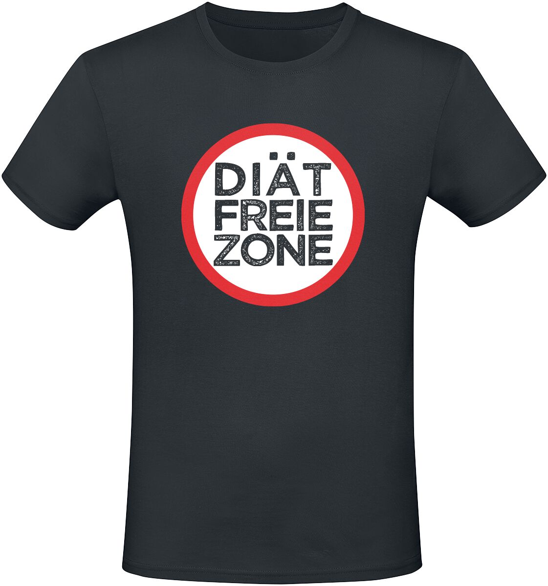 Food Diätfreie Zone T-Shirt schwarz in L