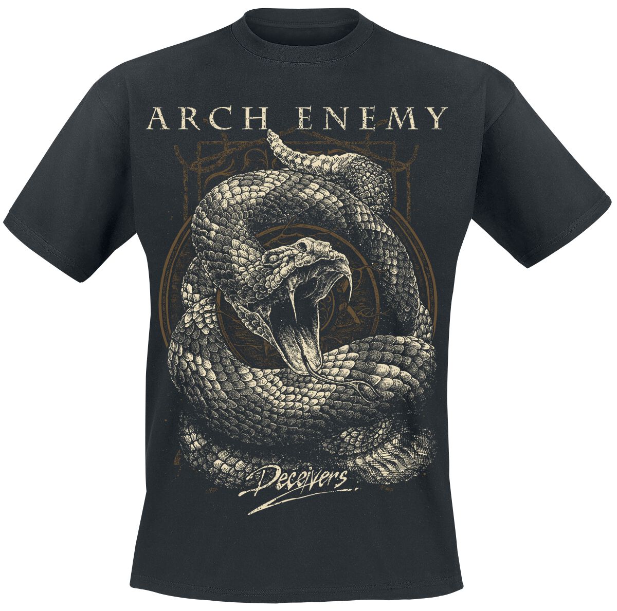 Image of T-Shirt di Arch Enemy - Deceiver Snake - S a 3XL - Uomo - nero