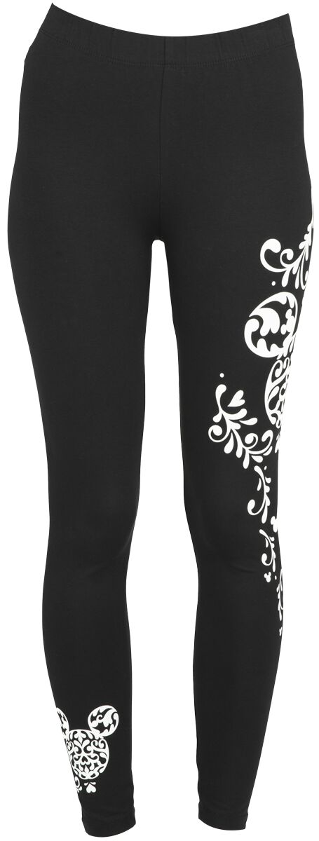 Mickey Mouse Floral Minnie Leggings schwarz in L