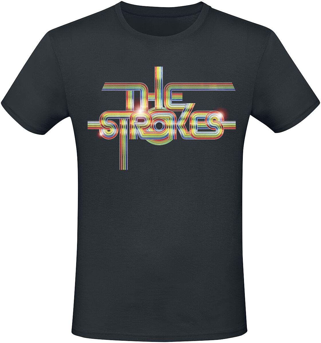 Levně The Strokes Coloured Logo Tričko černá