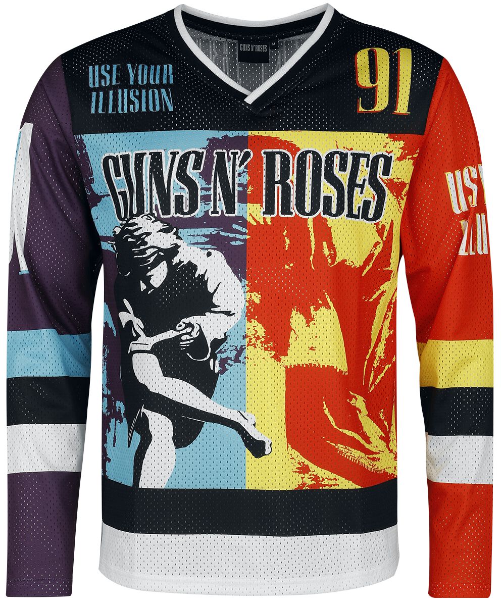 Guns N` Roses Trikot - Use Your Illusion - XXL bis 3XL - für Männer - Größe XXL - multicolor  - EMP exklusives Merchandise!