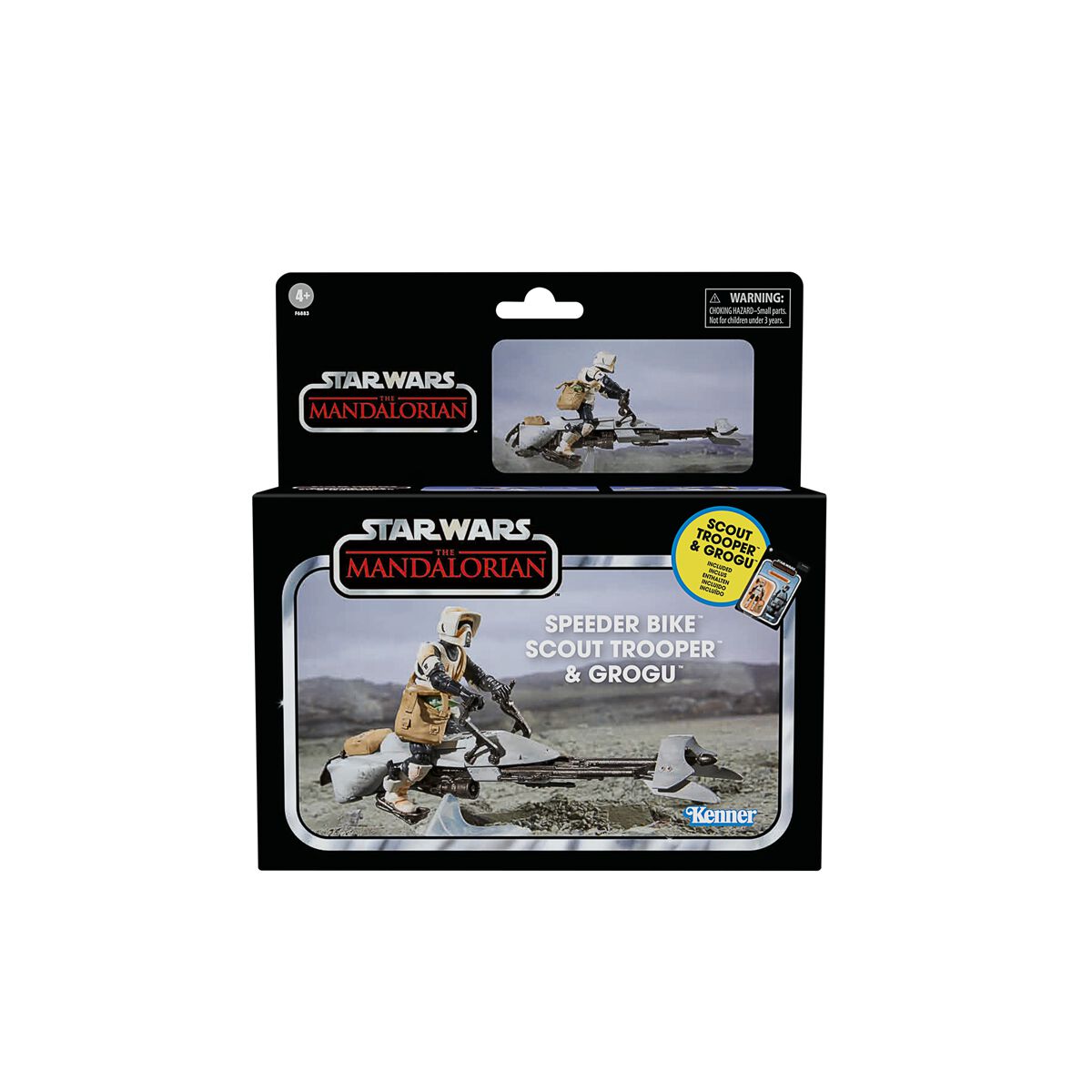 Star Wars The Mandalorian - Vintage Collection - Speeder Bike with Scout Trooper & Grogu Actionfigur multicolor