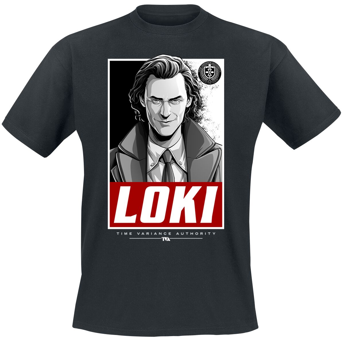 Loki - Marvel T-Shirt - Loki - Square - S bis XXL - für Männer - Größe M - schwarz  - Lizenzierter Fanartikel