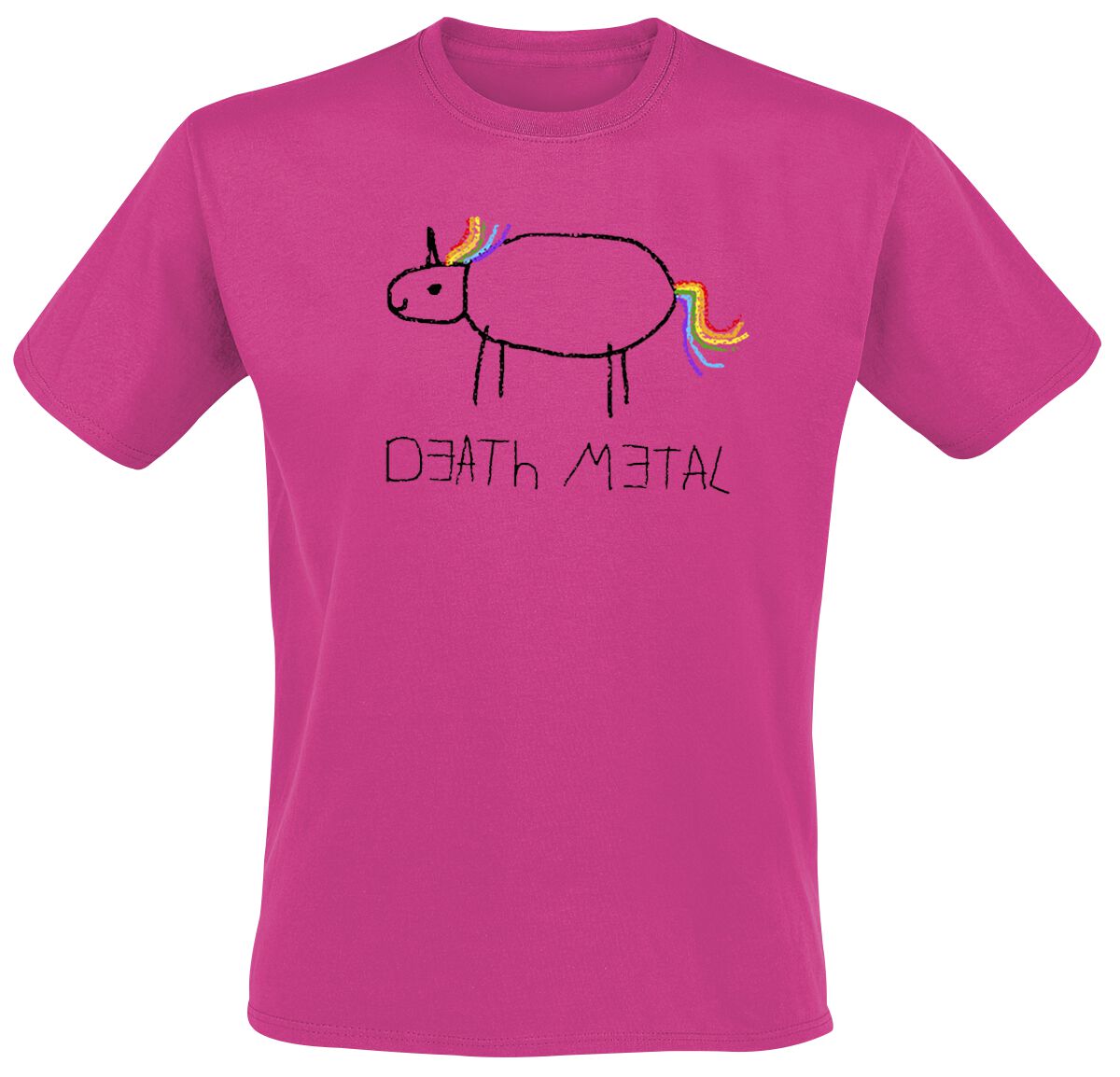 Death Metal T-Shirt - S bis L - für Männer - Größe S - fuchsia