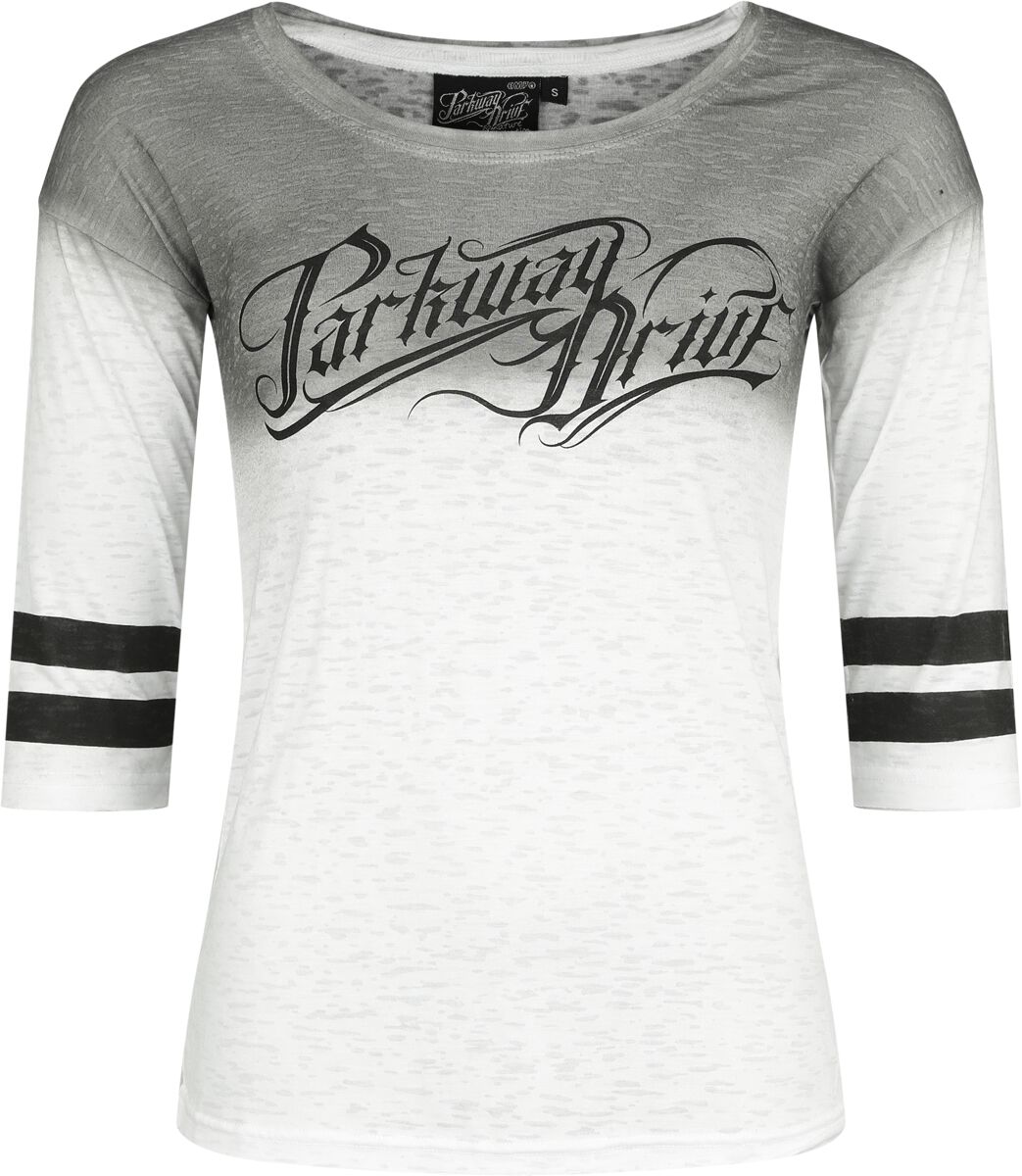 Parkway Drive Langarmshirt - EMP Signature Collection - S bis 3XL - für Damen - Größe M - weiß/grau  - EMP exklusives Merchandise!
