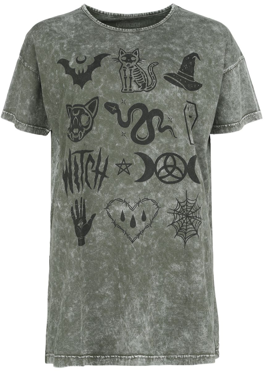 Gothicana by EMP T-Shirt with Frontprint T-Shirt grün in XXL