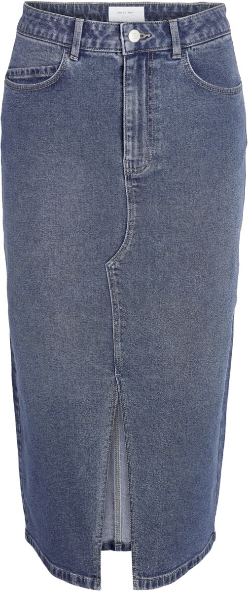 Image of Gonna al ginocchio di Noisy May - NMKath NW Slit Midi Skirt VI478BL NOOS - XS a XL - Donna - blu