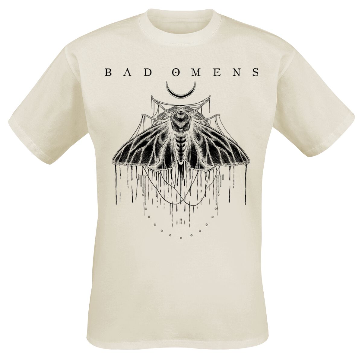 Bad Omens T-Shirt - Moth - 3XL bis 4XL - für Männer - Größe 4XL - creme  - Lizenziertes Merchandise!