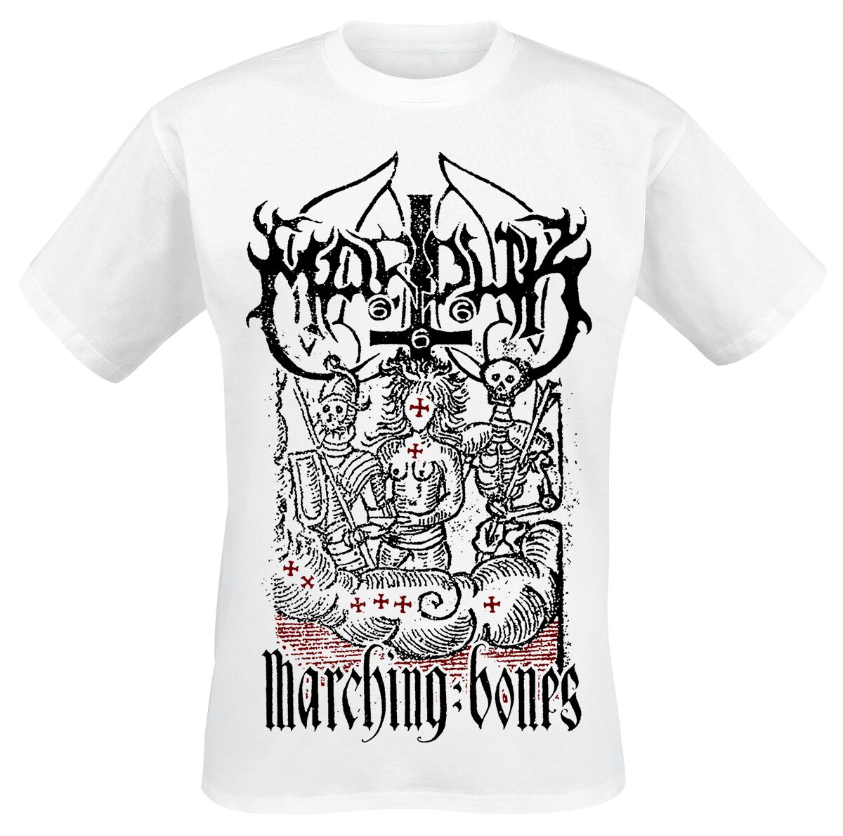 Levně Marduk Marching Bones Tričko bílá