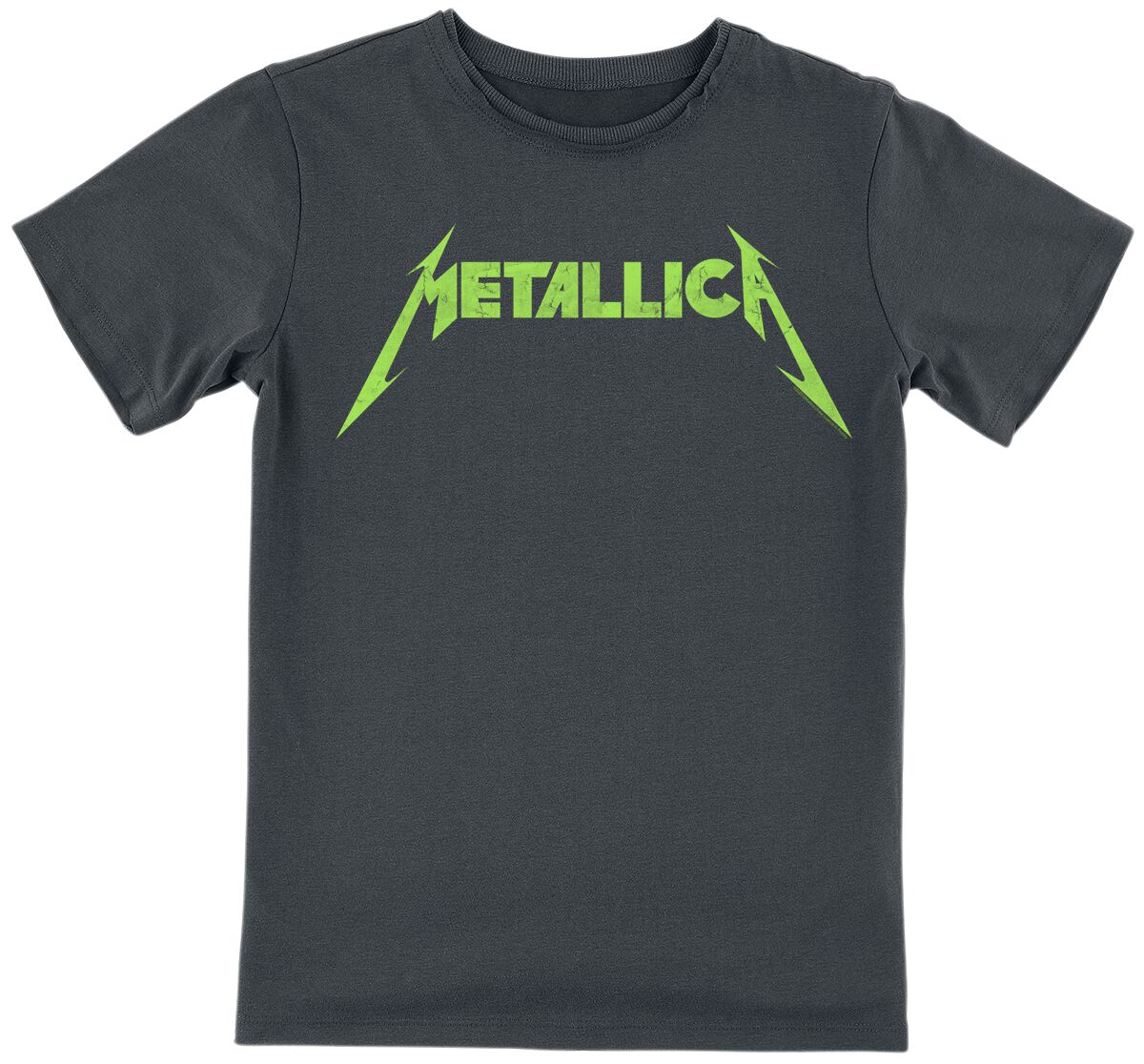 Metallica T-Shirt für Kinder - Amplified Collection - Kids - Neon Logo - für Mädchen & Jungen - charcoal  - Lizenziertes Merchandise!