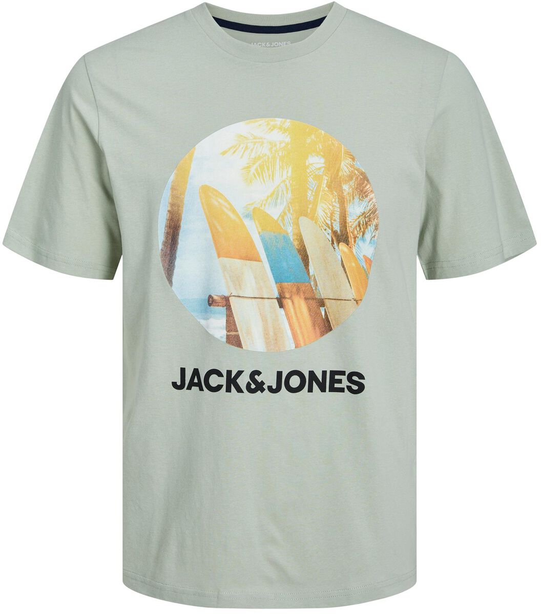 Jack & Jones Junior T-Shirt - JJNavin Tee SS Crew Neck JNR - 140 bis 176 - für Männer - Größe 152 - grün