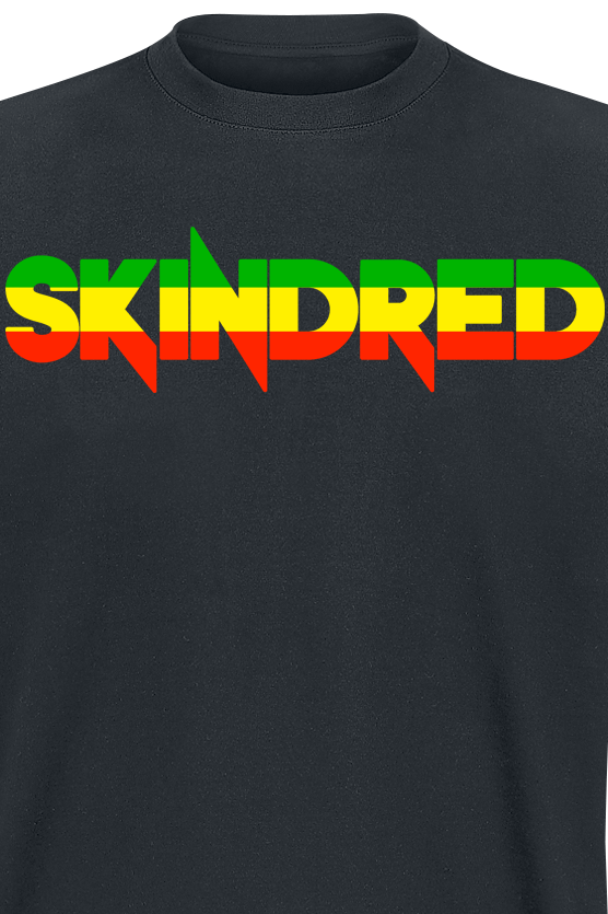 Skindred T-Shirt - Rasta Logo - S bis XXL - für Männer - Größe XL - schwarz  - Lizenziertes Merchandise!